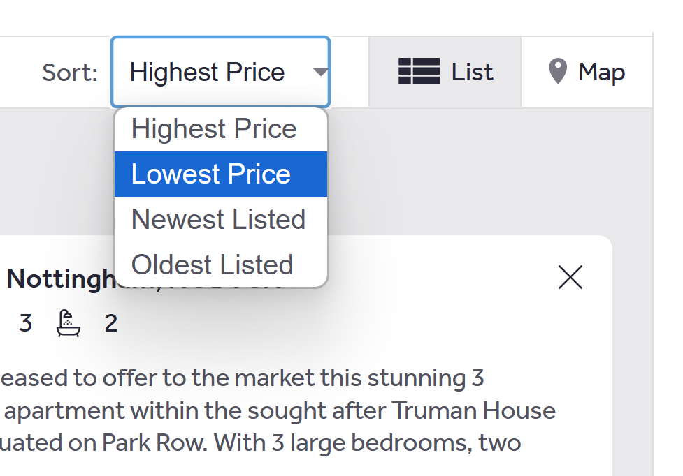 Sorting by ‘lowest price’ to spot bargains